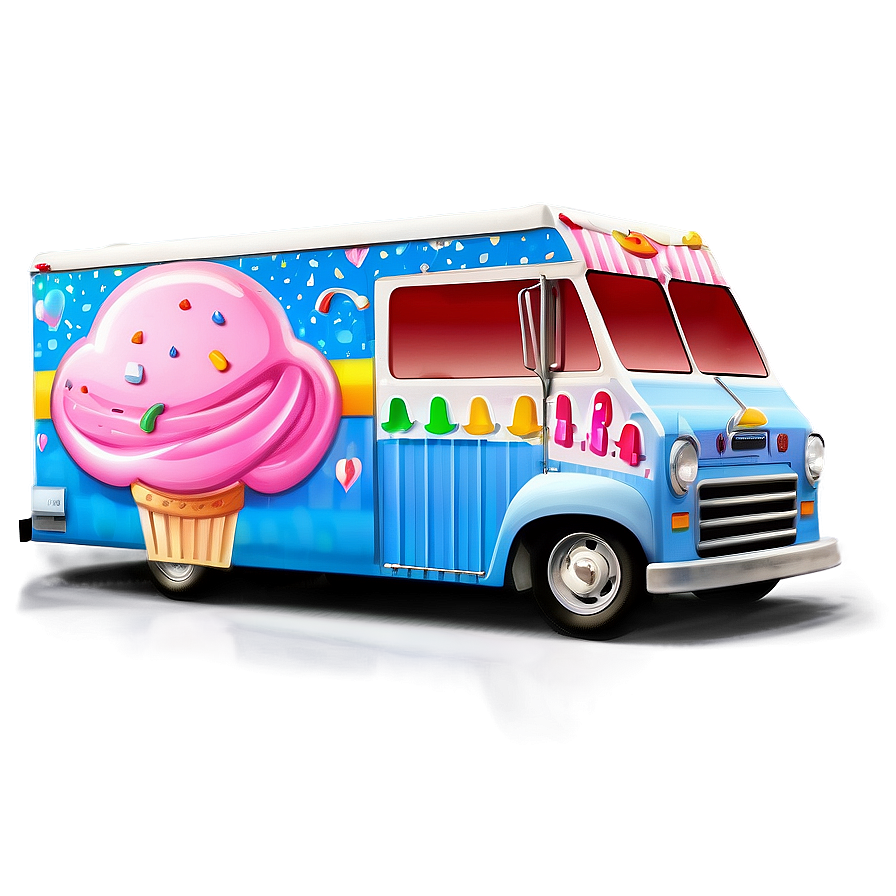 Ice Cream Truck Classic Design Png Aeo42