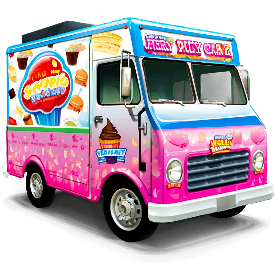 Ice Cream Truck In Summer Png 29