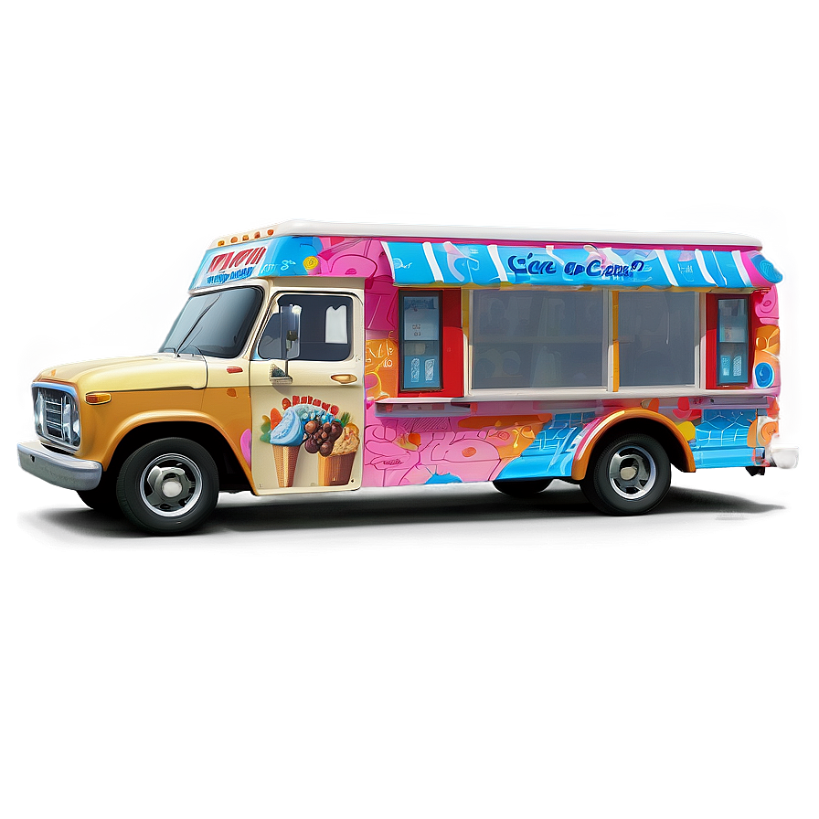 Ice Cream Truck In The Countryside Png Dlc