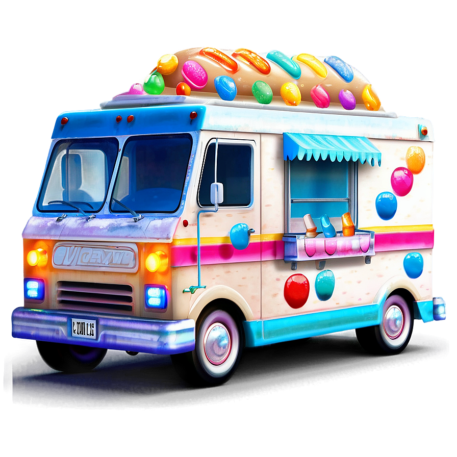 Ice Cream Truck In Winter Theme Png 06122024