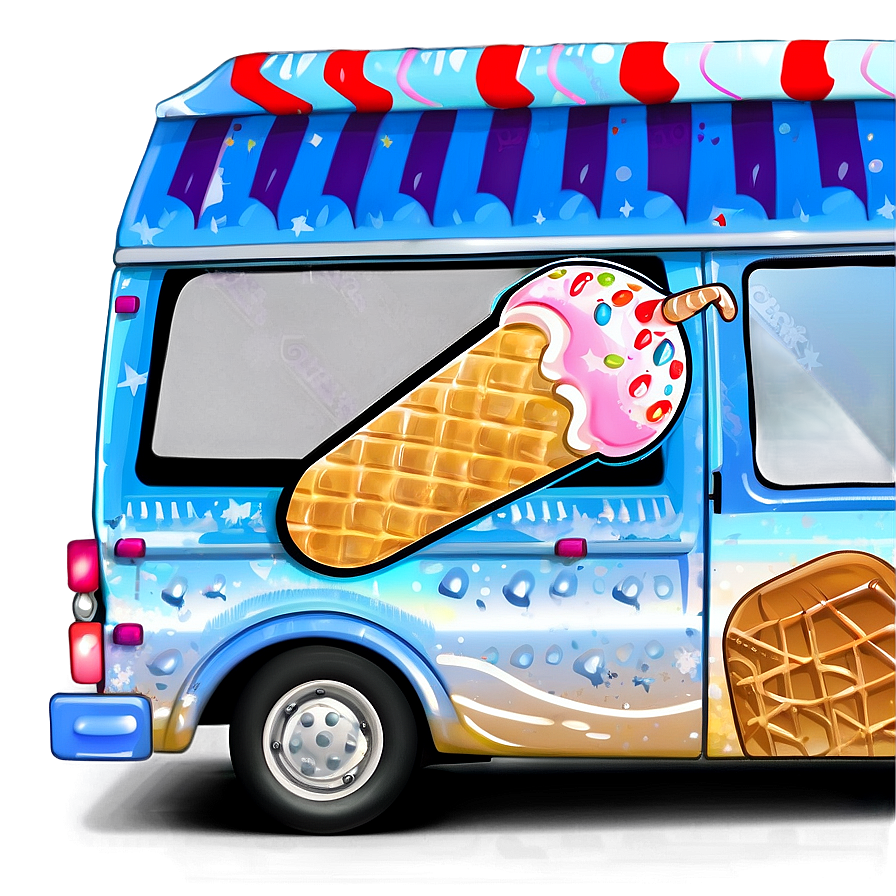 Ice Cream Truck Side View Png 06122024