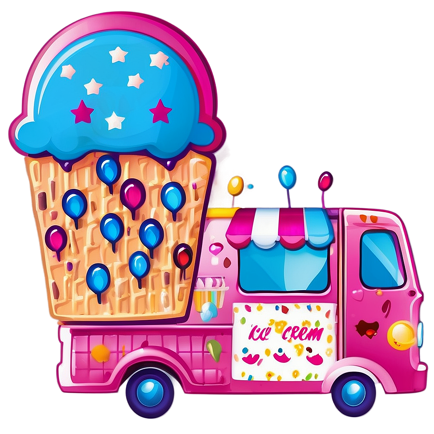 Ice Cream Truck Vector Png 06202024