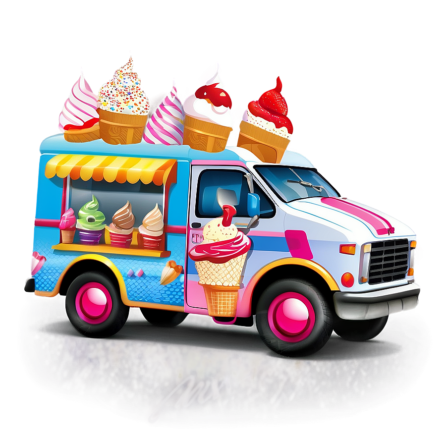 Ice Cream Truck Vector Png Vkp21