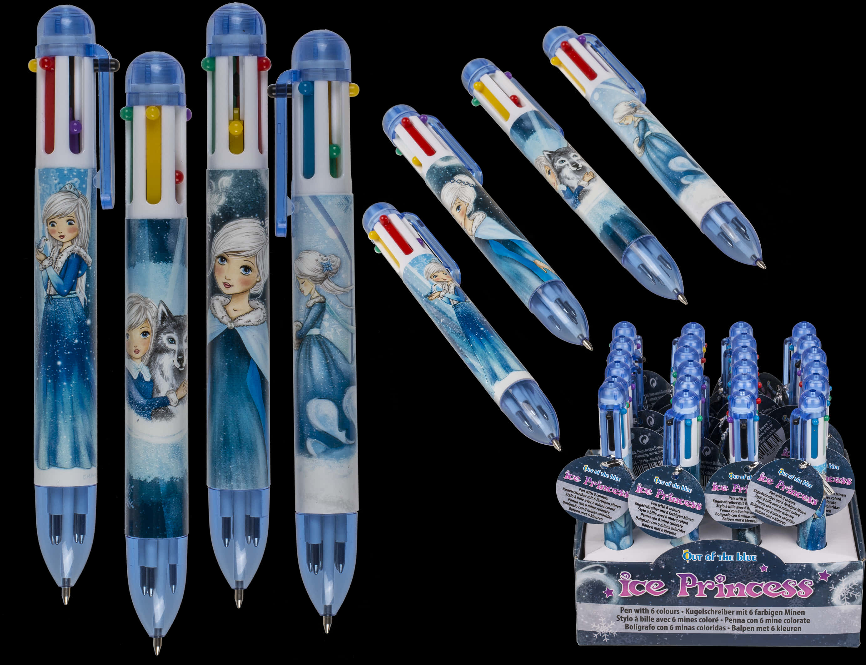 Ice Princess Multi Color Pens Display