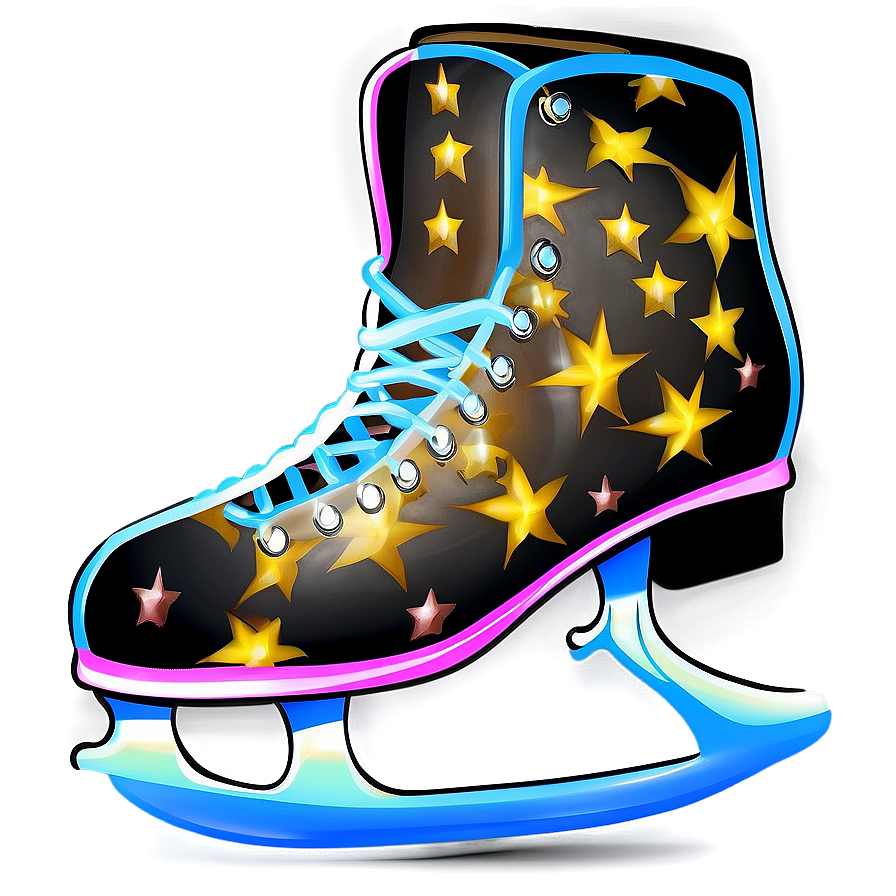 Ice Skates With Pattern Png Bsj