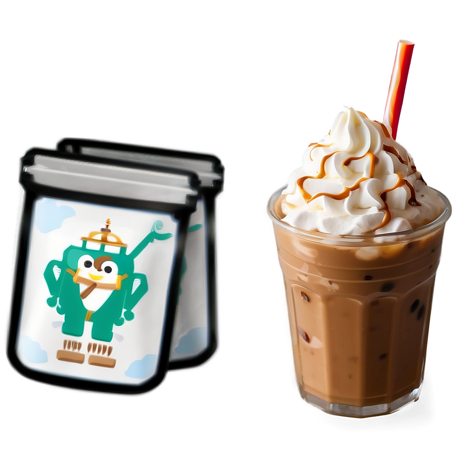 Iced Coffee With Whipped Cream Png 77