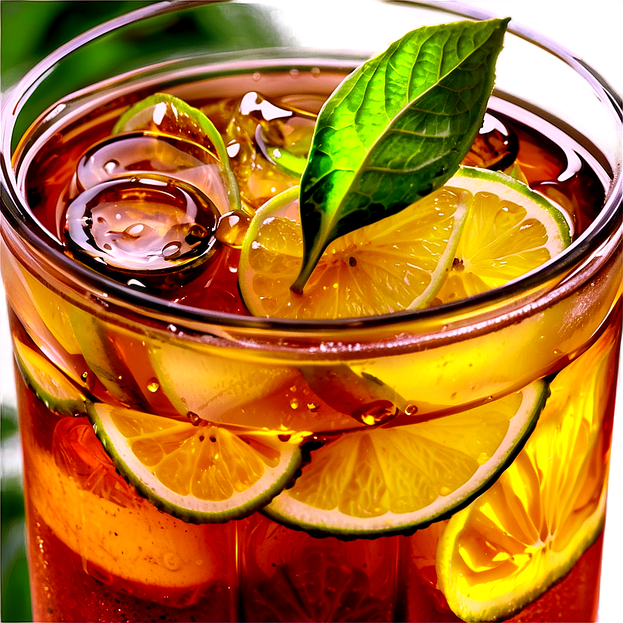 Iced Tea With Ginger Zest Png Lkf40