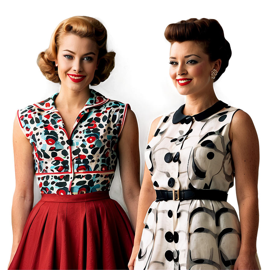 Iconic 1950s Fashion Outfits Png 06242024