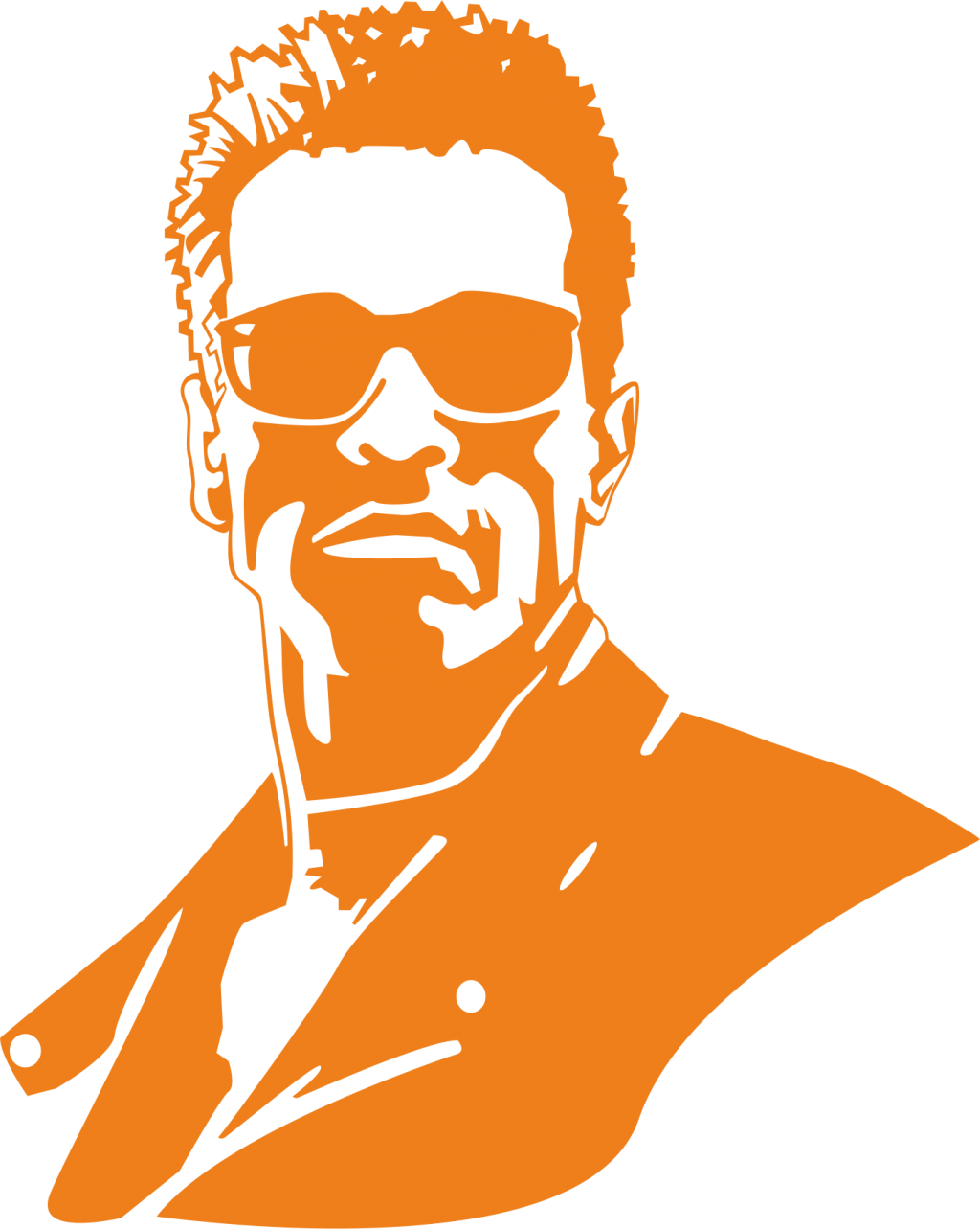 Iconic Action Star Vector Portrait