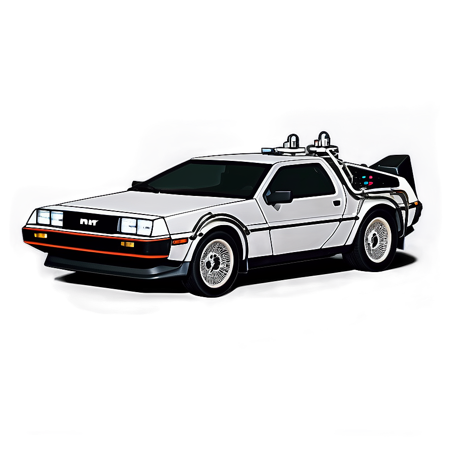 Iconic Delorean Time Machine Graphic Png 97