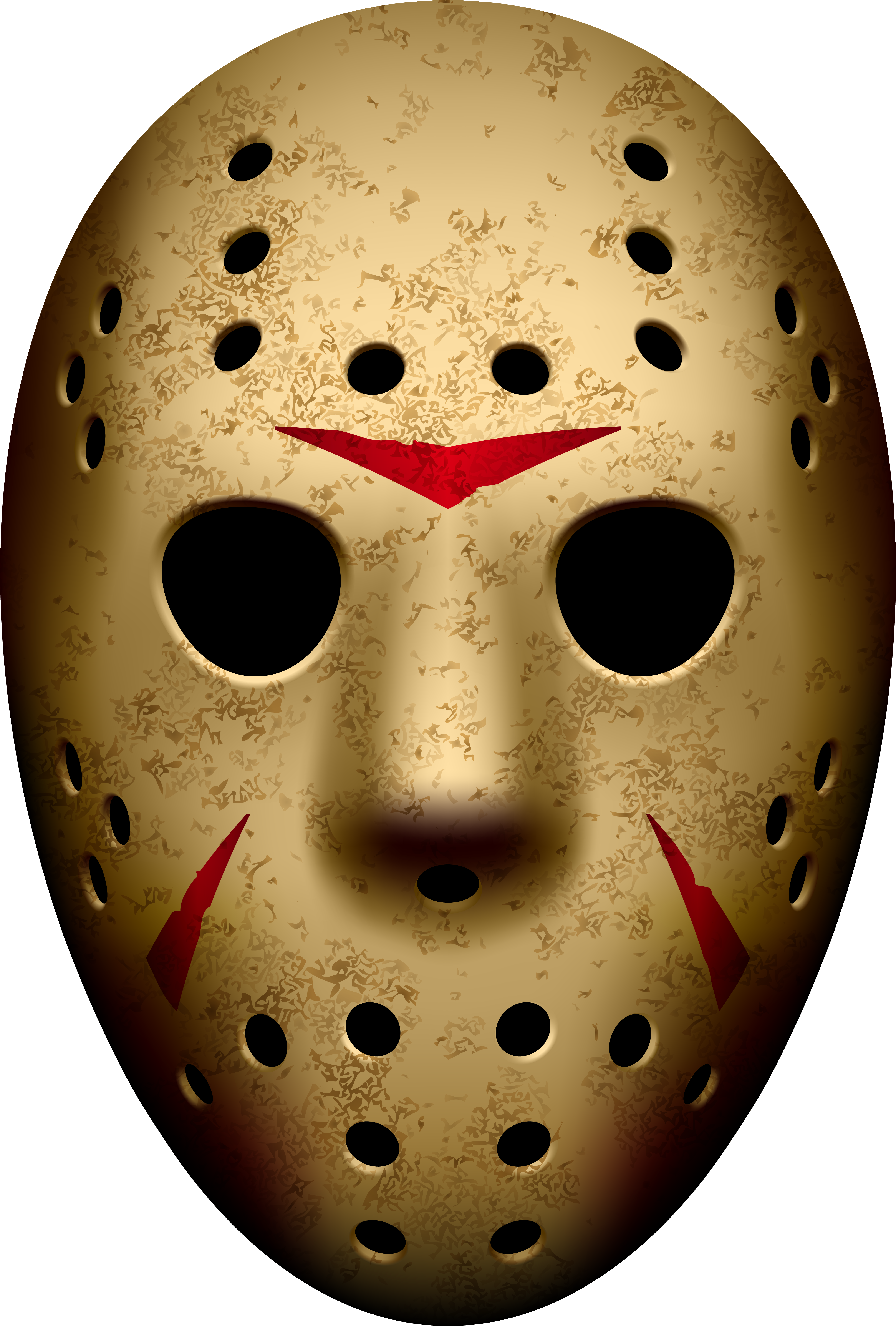 Iconic Hockey Maskwith Scratches