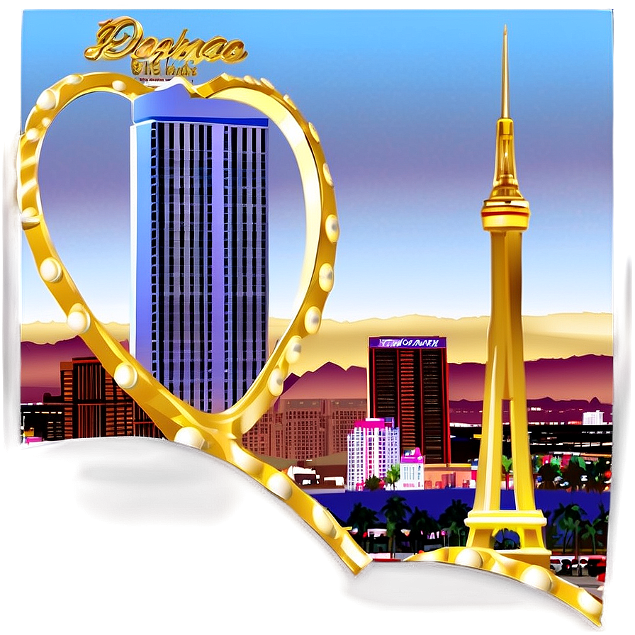 Iconic Las Vegas Skyline Png Hkl41