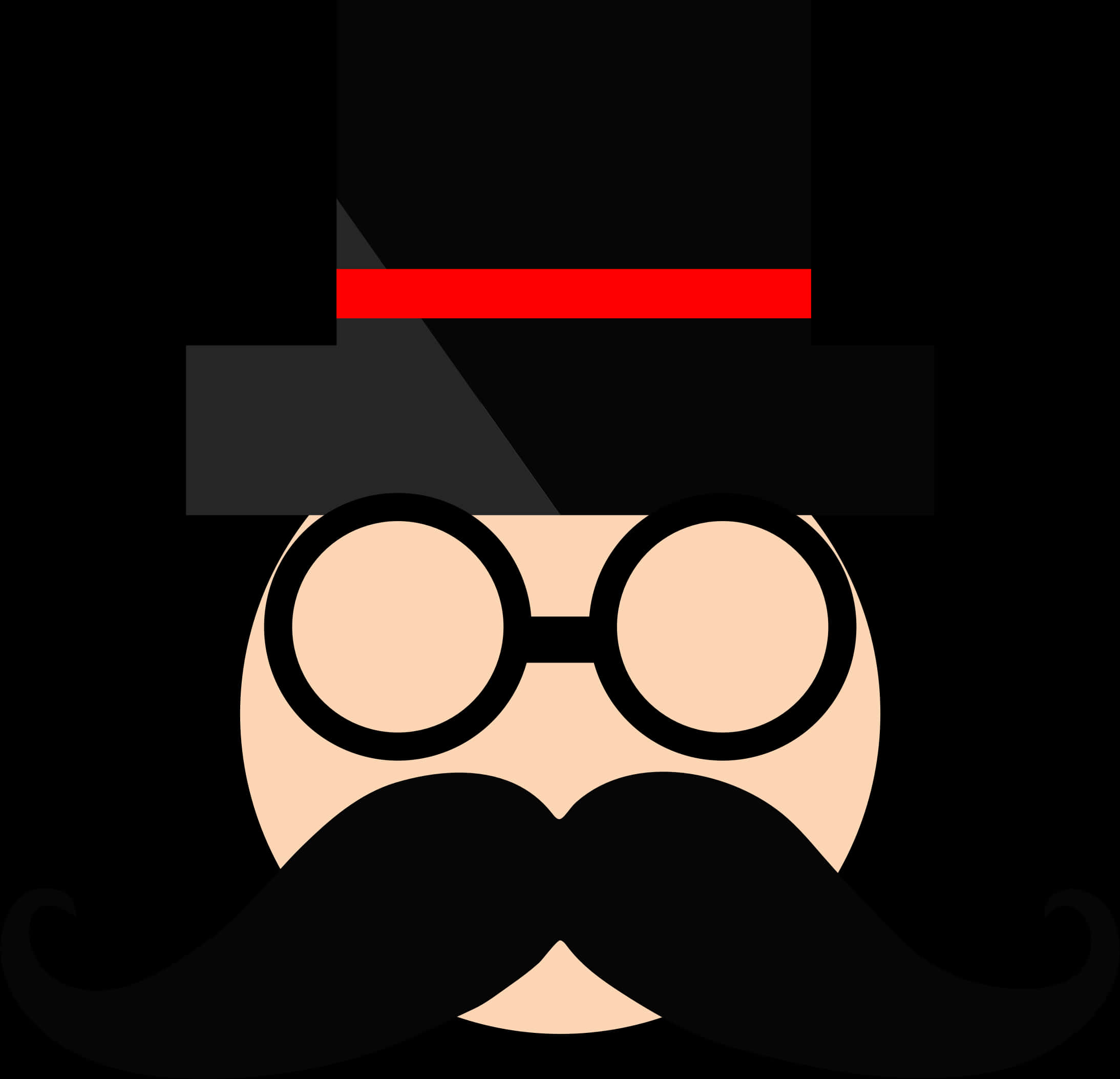 Iconic Mustache Glassesand Hat