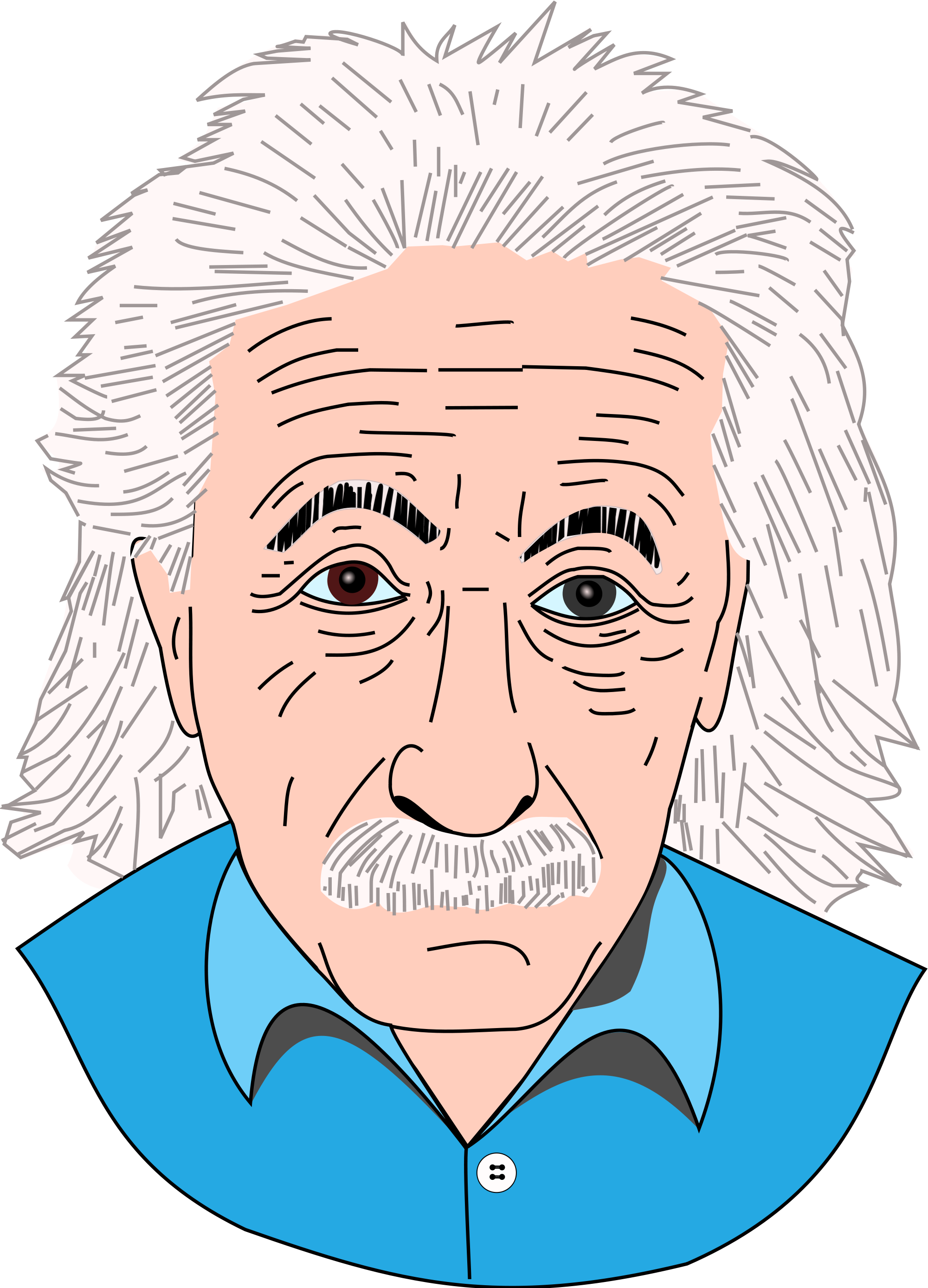 Iconic Physicist Cartoon Portrait