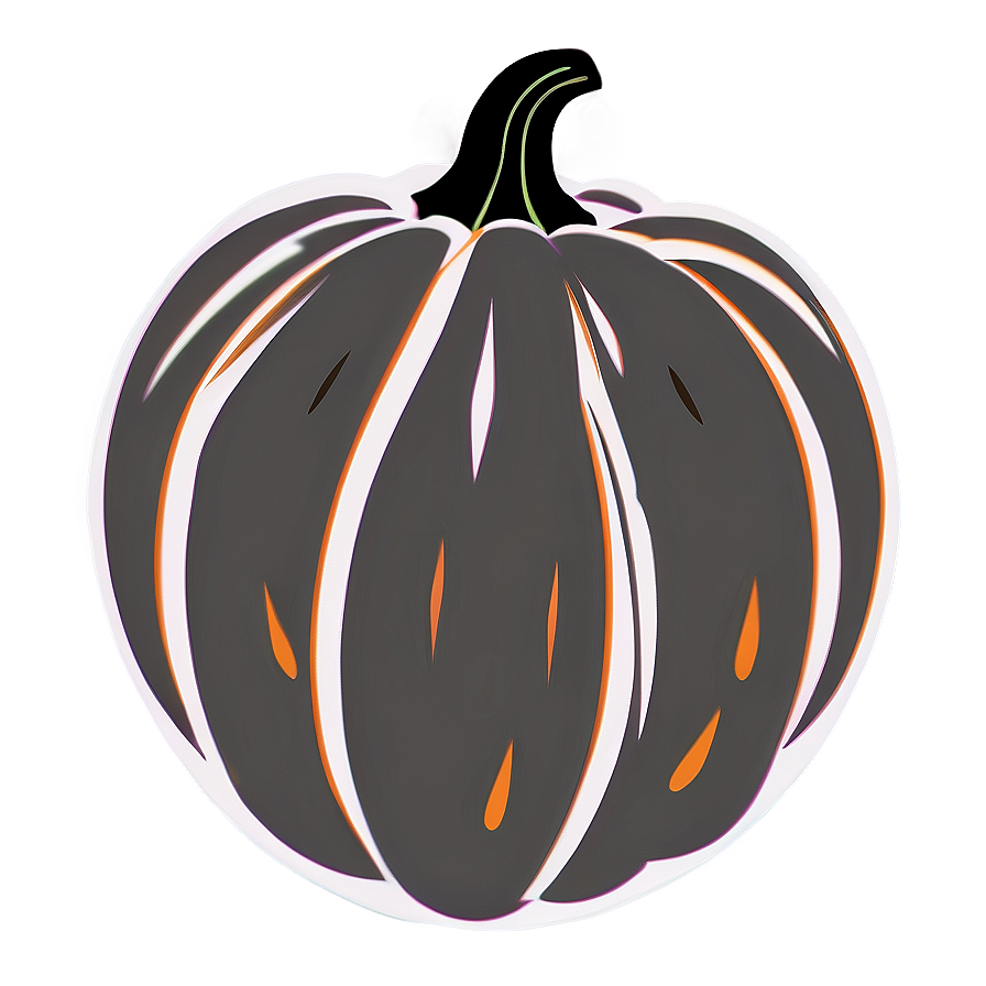 Iconic Pumpkin Outline Version Png 06202024