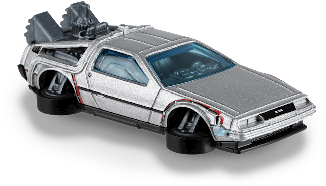 Iconic Silver Time Travel Vehicle