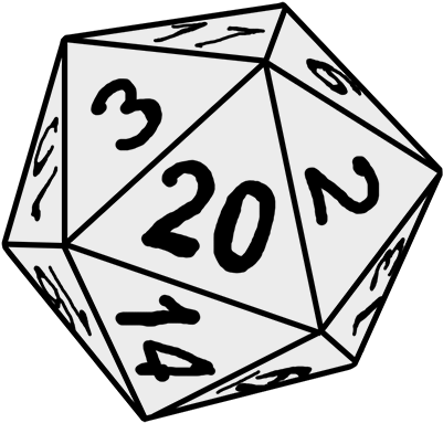 Icosahedron D20 Dice