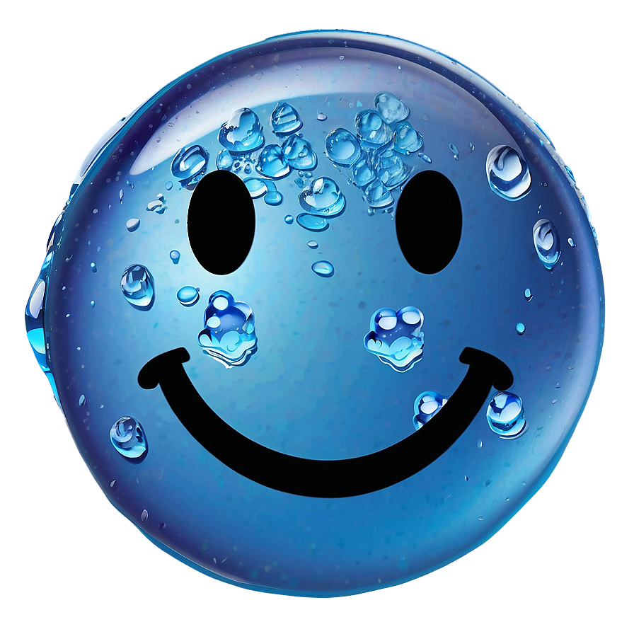 Icy Blue Smiling Face Emoji Png Ysc