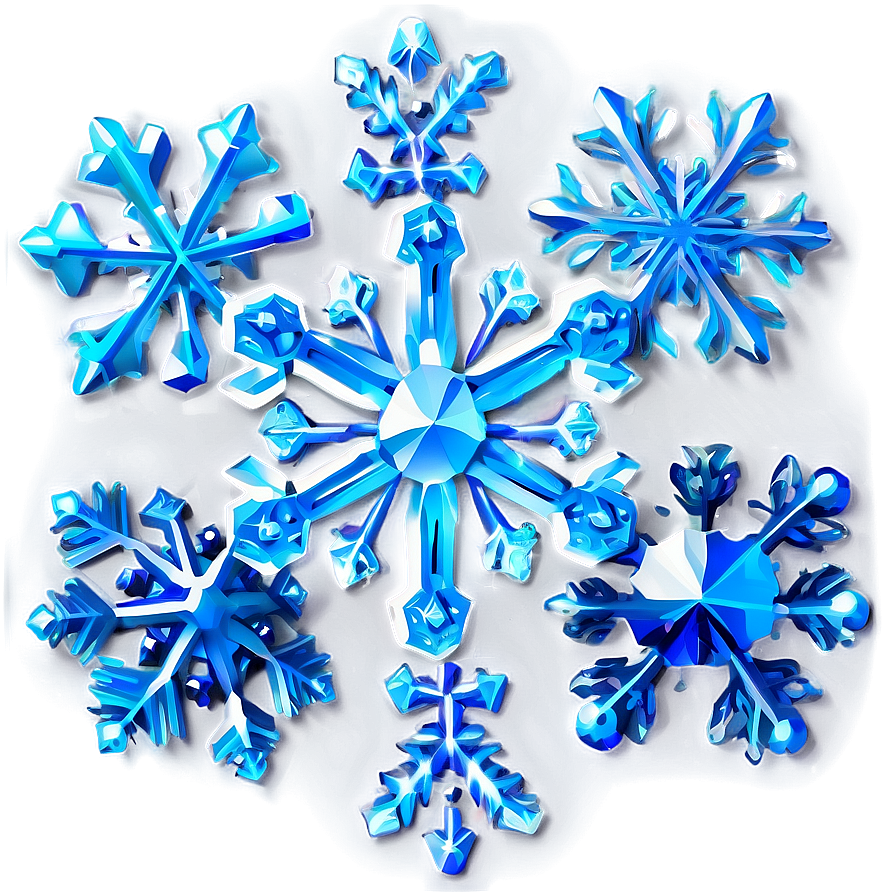 Icy Blue Snowflakes Png 05062024