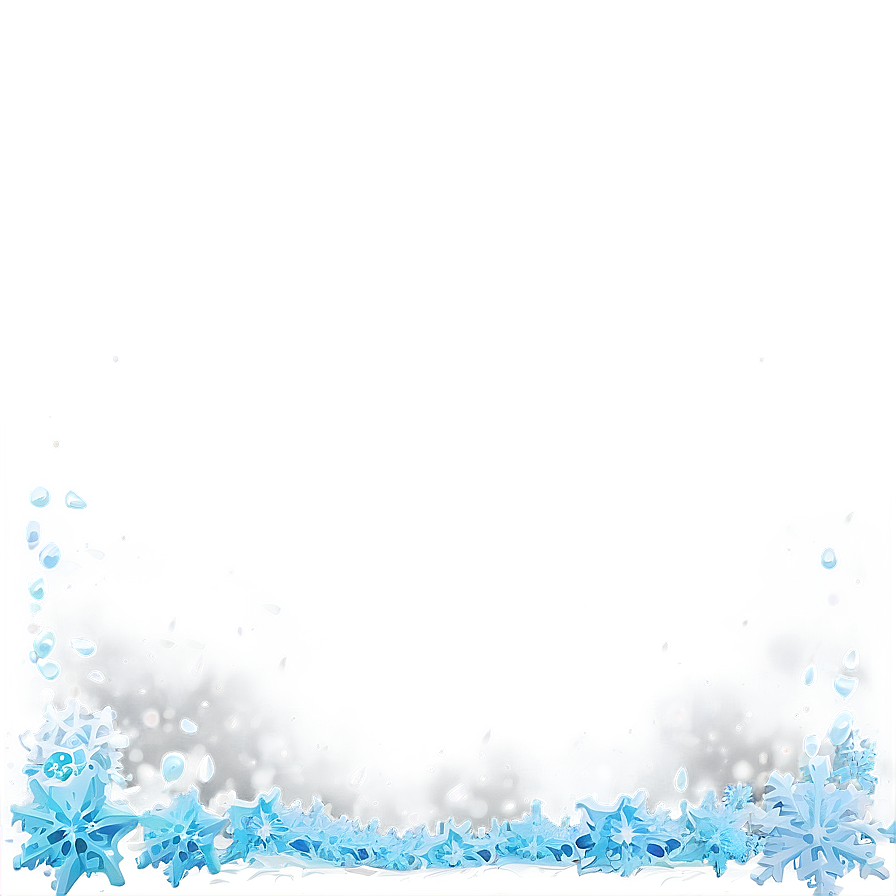 Icy Snow Border Png Qlf