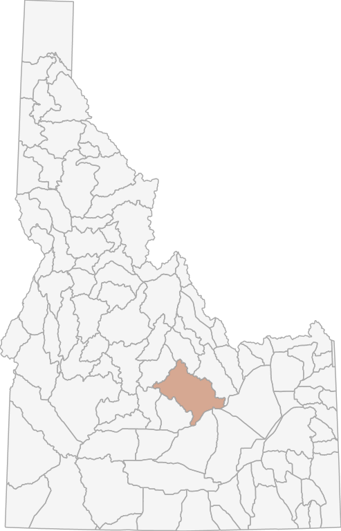 Idaho County Highlighted Map