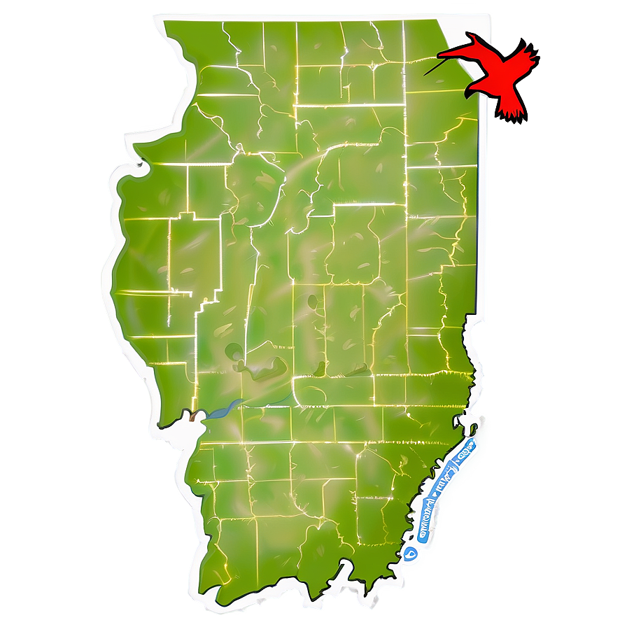 Illinois State Map Png 2