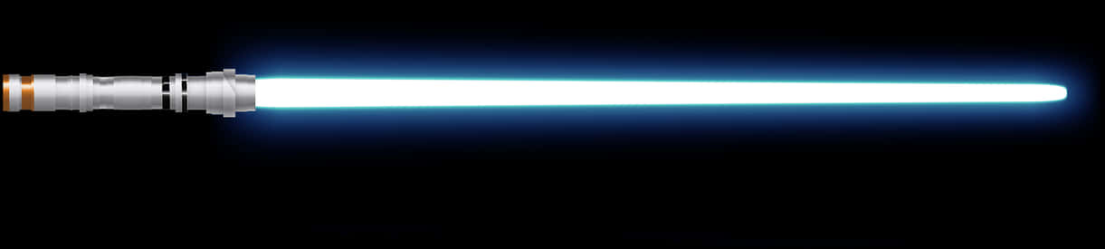 Illuminated Blue Lightsaberon Black Background.jpg