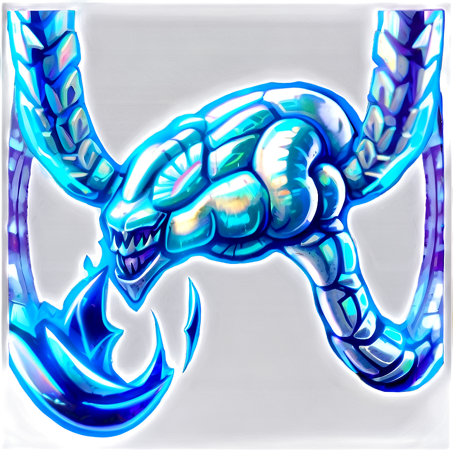 Illuminated Blue Scorpion Artwork