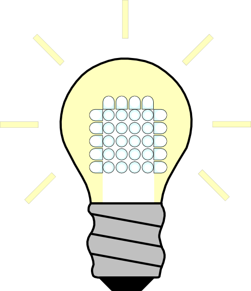 Illuminated Idea Light Bulb Graphic