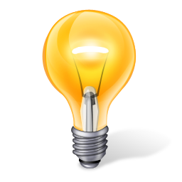 Illuminated Yellow Lightbulb Graphic