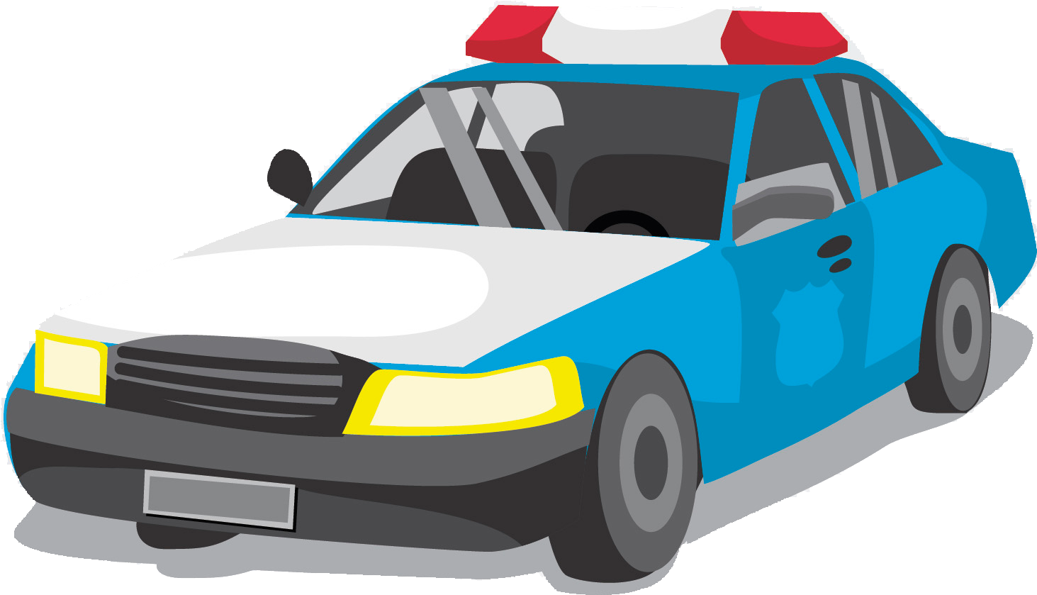 Illustrated Police Car Graphic