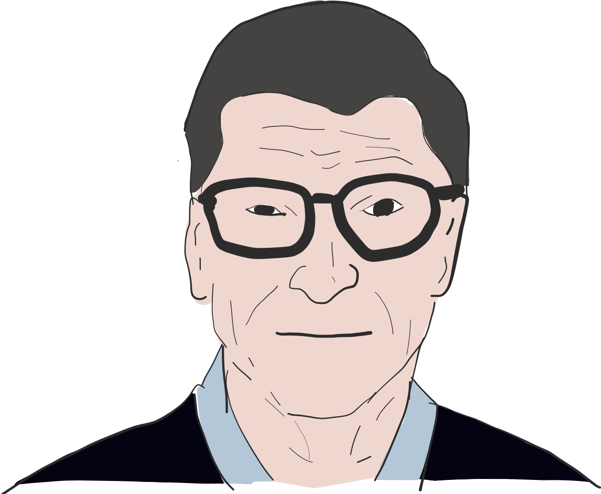 Illustrated Portraitof Bill Gates