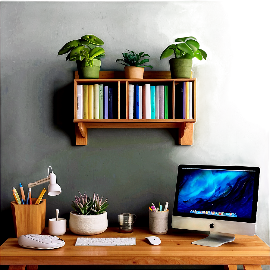 Imac In Home Office Png 2