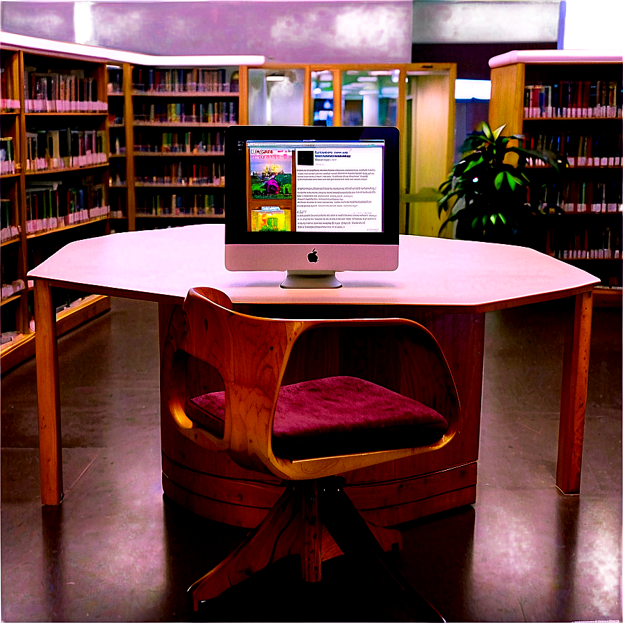 Imac In Public Library Png Wvm