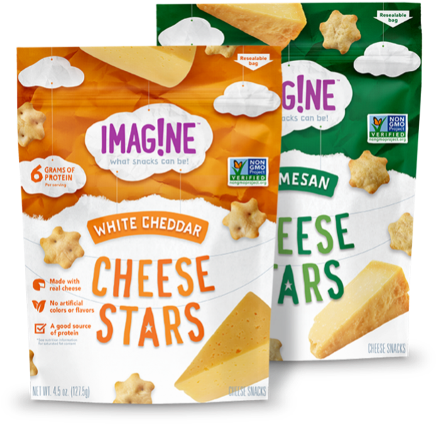 Imagine Cheese Stars Snack Packages