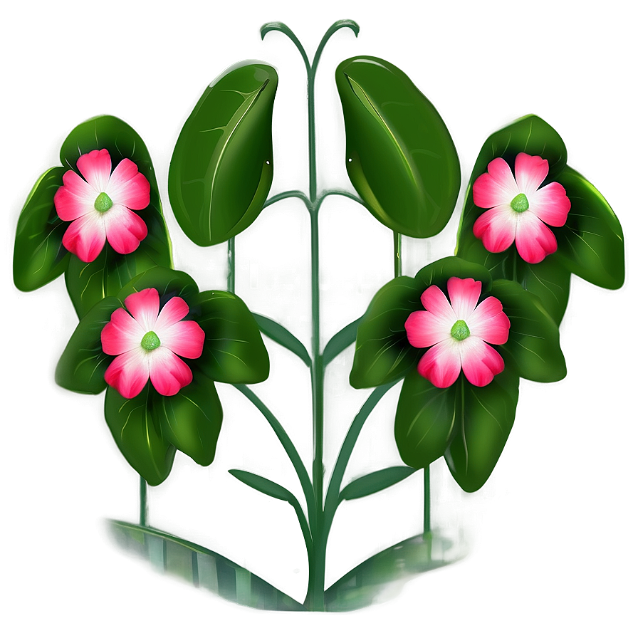 Impatiens Flower Sketch Png Rgg