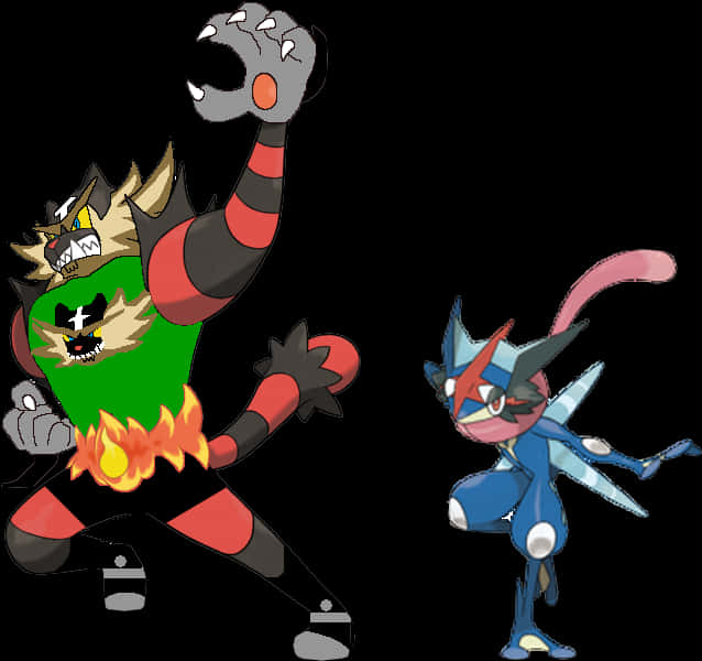 Incinaroar_and_ Greninja_ Pokemon_ Showdown