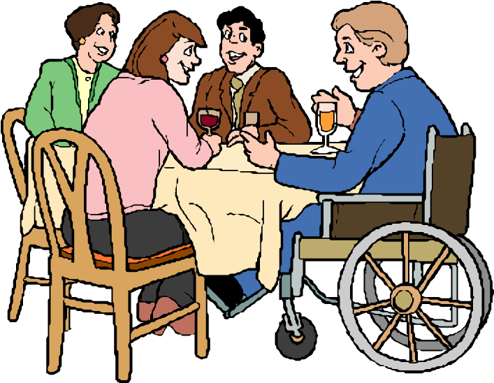 Inclusive Dinner Gathering Illustration