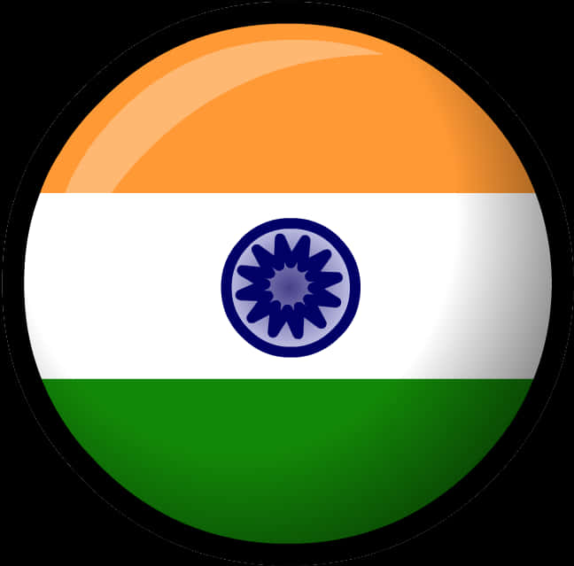 India Flag Button Design