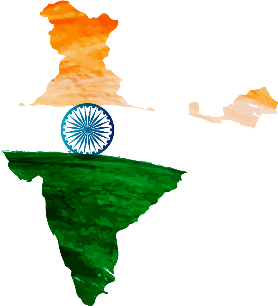 India Independence Day Map Tiranga