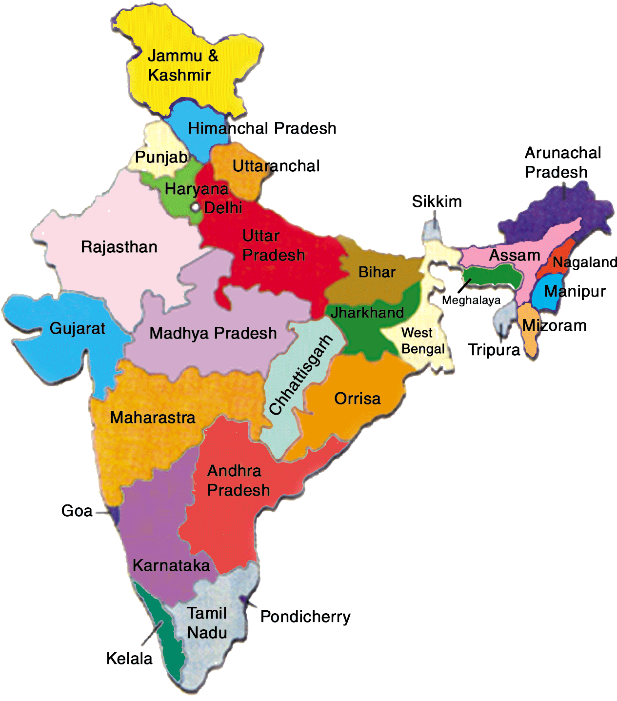 India Political Map States