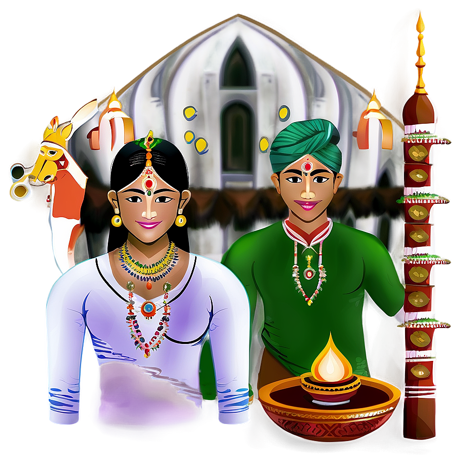 Indian Culture Illustration Png Hoa