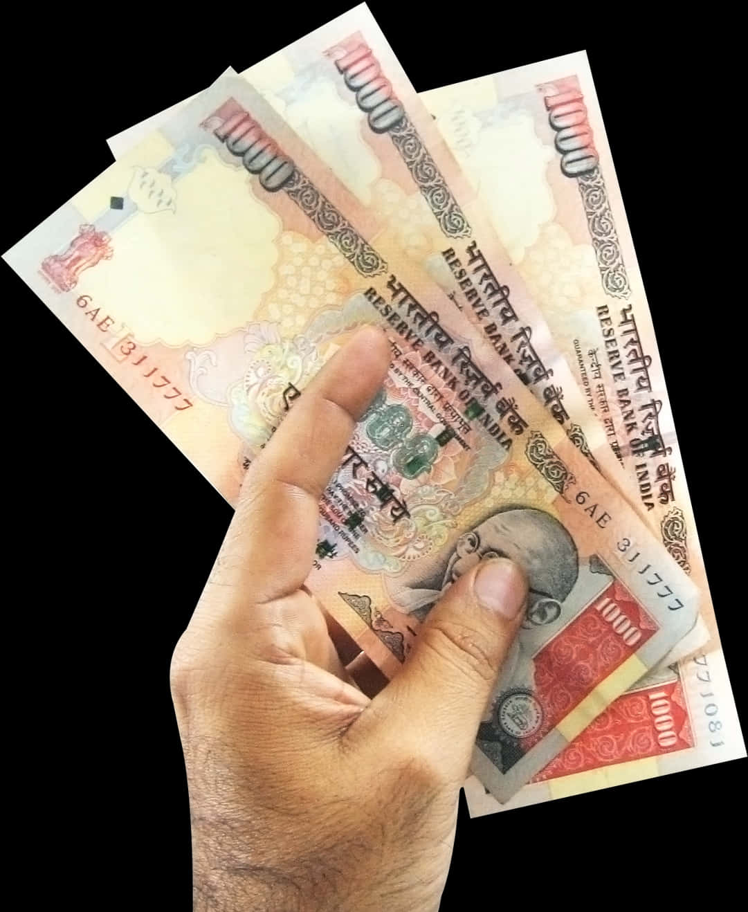 Indian Currency Notesin Hand