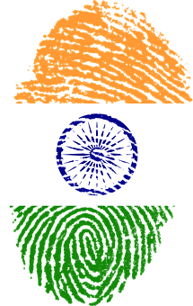 Indian Flag Fingerprint Pattern