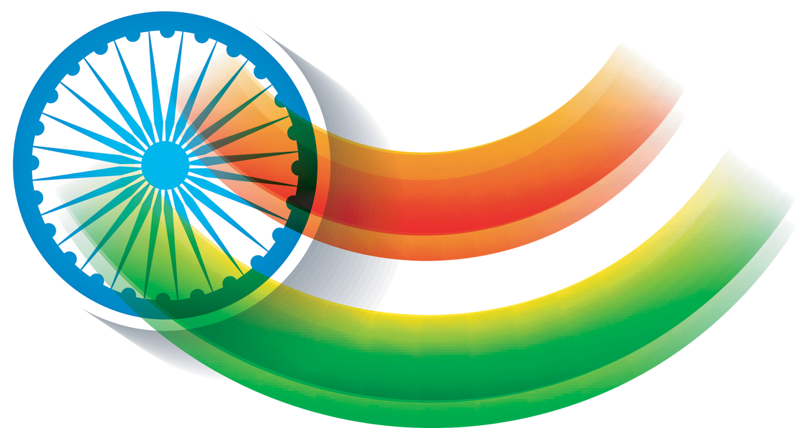 Indian Flag Wave Graphic