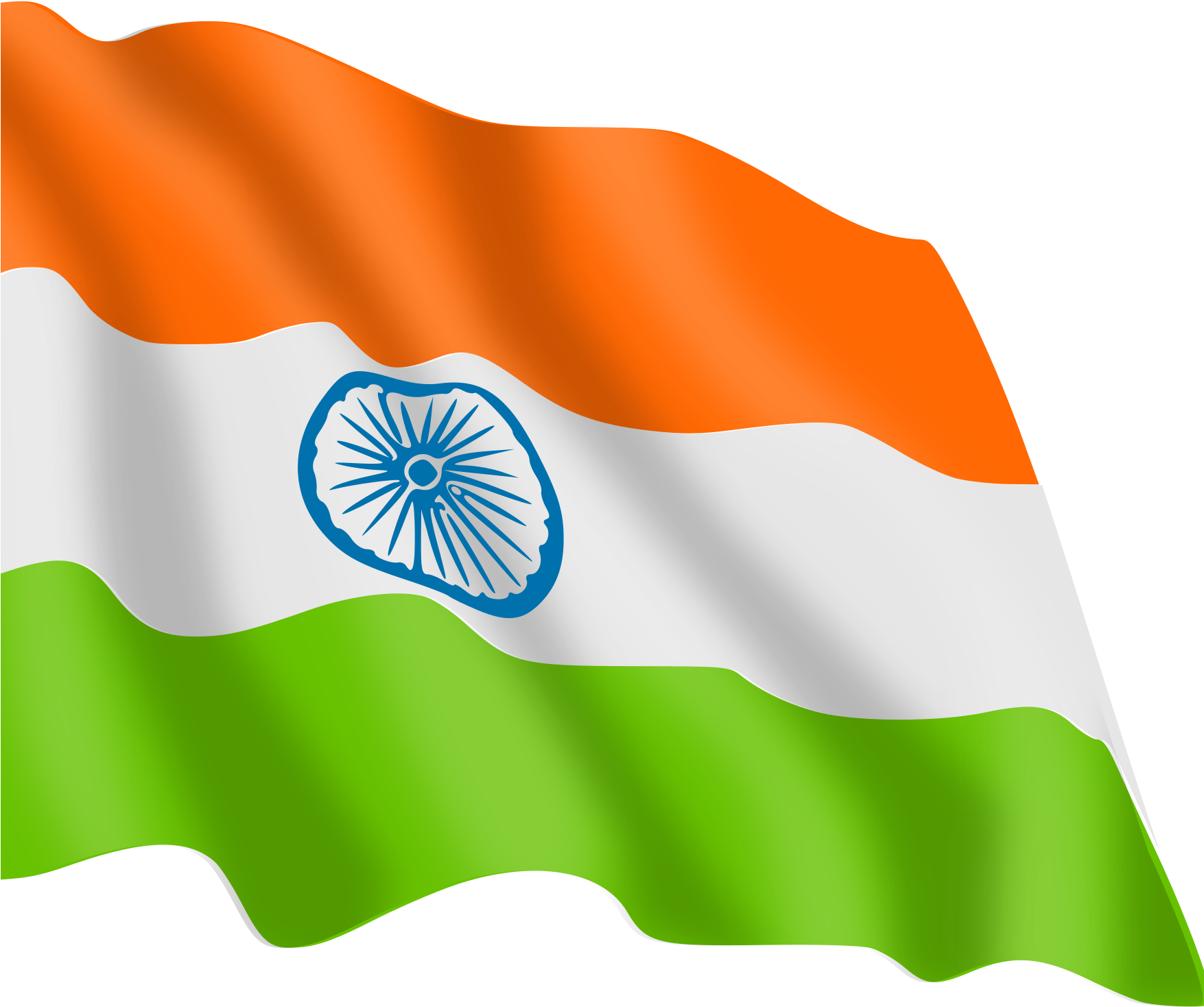 Indian Flag Waving Independence Day