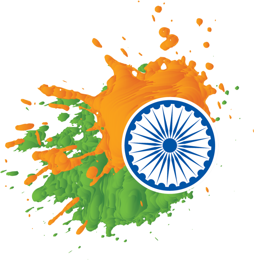 Indian Independence Day Ashoka Chakra Splash