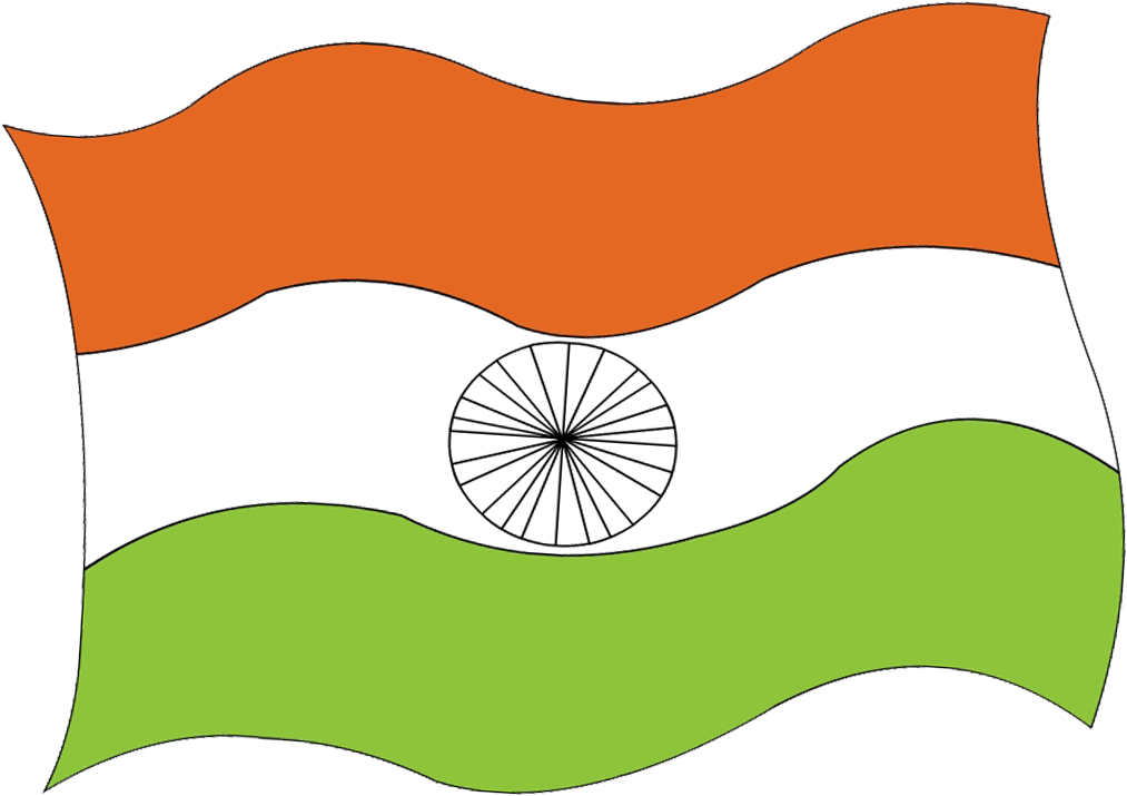 Indian National Flag Waving