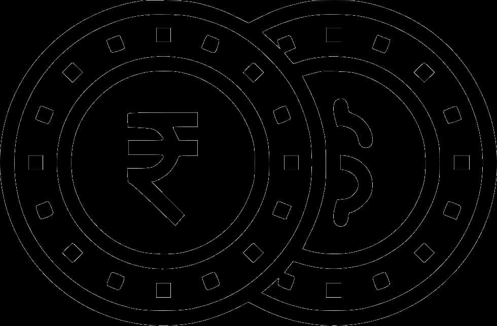 Indian Rupee Coin Outline