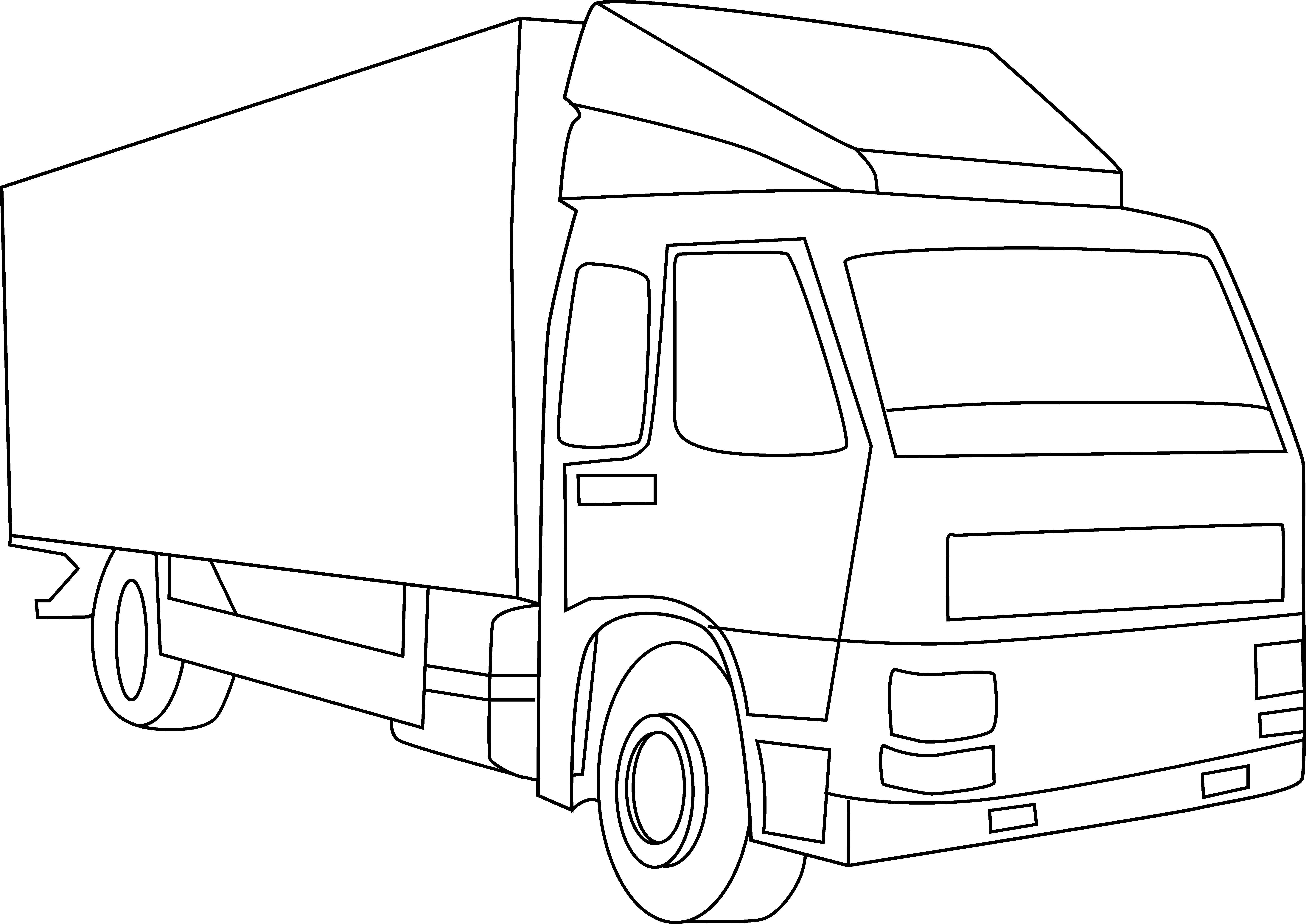 Indian Truck Line Art